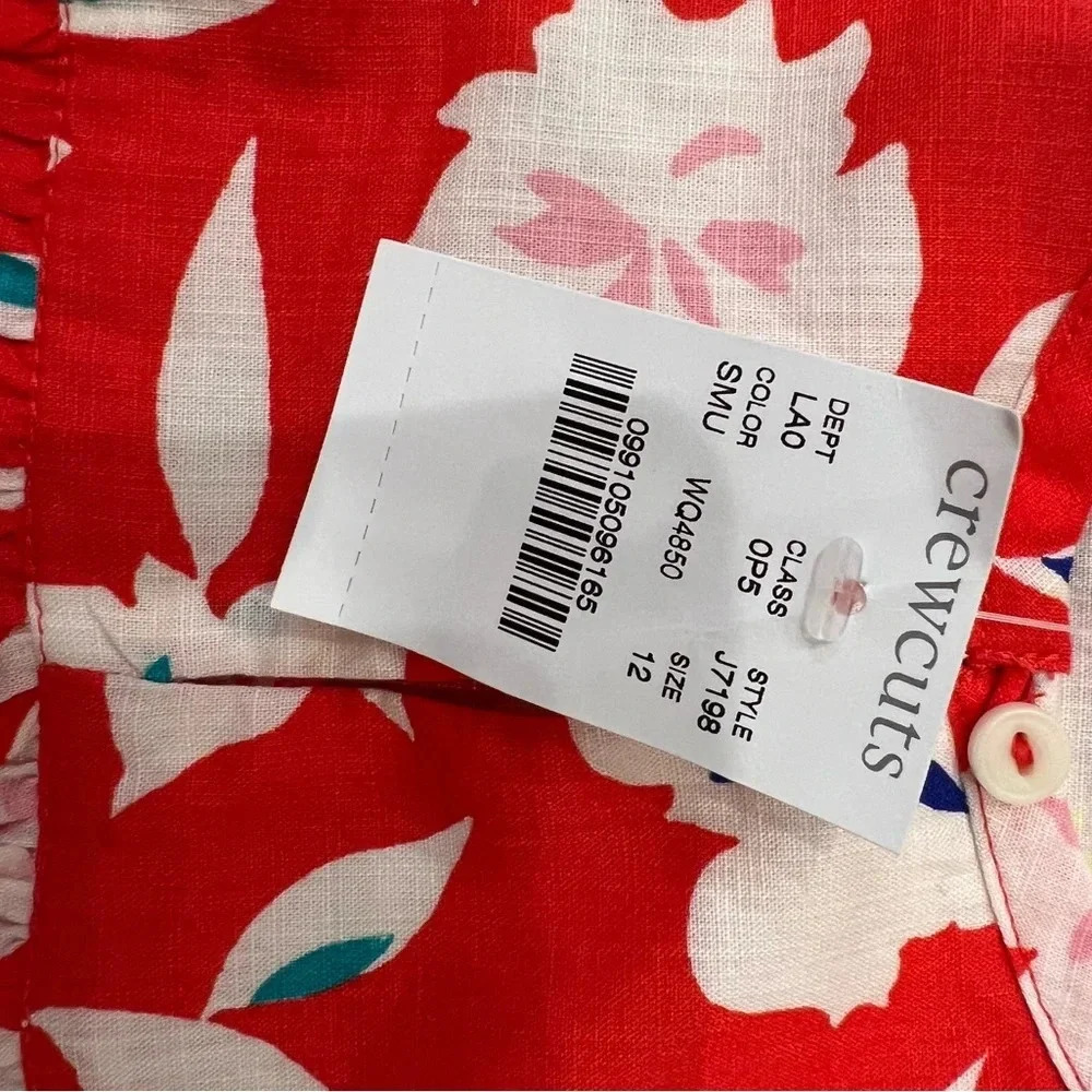 NWT Crewcuts Ruffle Floral Top - Picture 4 of 7